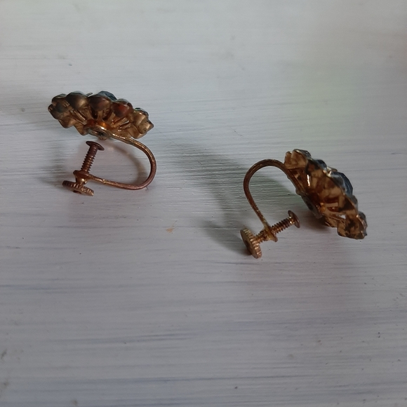Vintage blue earrings - Picture 2 of 4
